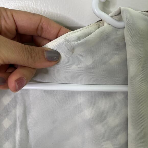 Vintage 60s Gingham Sheath Dress Short Sleeve Brown White Womens Handmade 4 - Picture 12 of 12